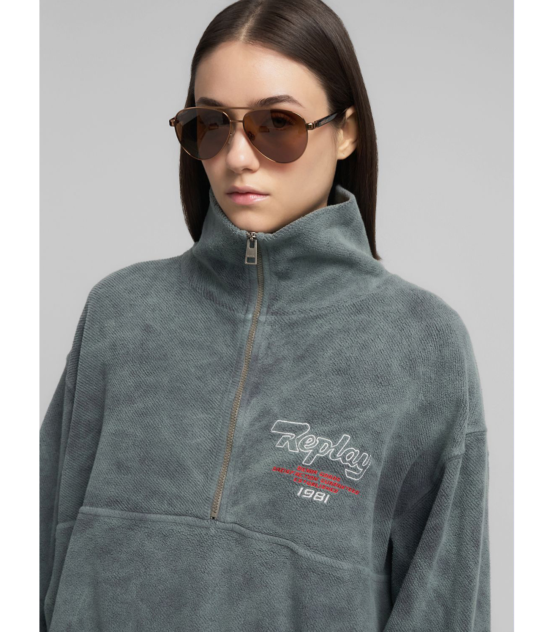 ハイネックハーフジップスウェットシャツ（セットアップ） 詳細画像 ブラックボード 5